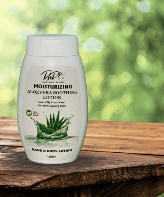 DnDs Aloe Vera Soothing Lotion bottle – hydrating and cooling body lotion for soft, refreshed, and glowing skin
