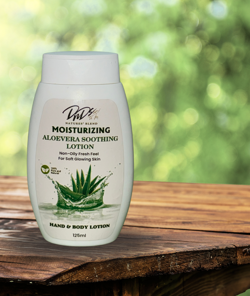 DnDs Aloe Vera Soothing Lotion bottle – hydrating and cooling body lotion for soft, refreshed, and glowing skin