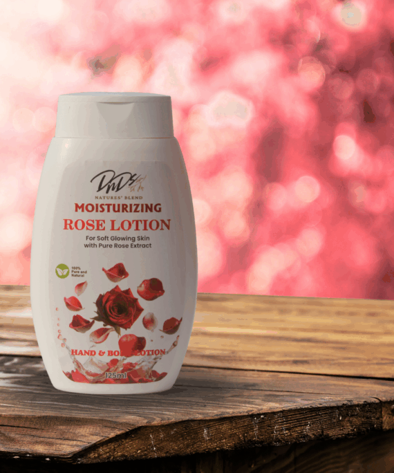 Rose moisturizing lotion by DnDs – hydrating and softening body lotion with natural rose essence for smooth, radiant skin