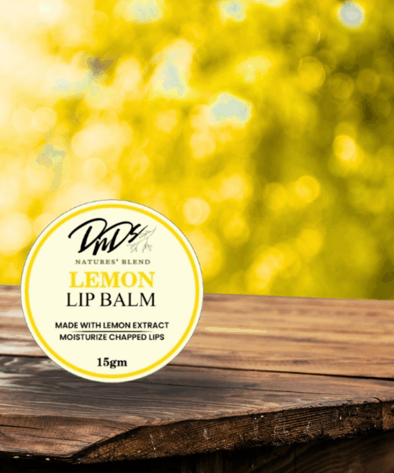 DnDs Lemon Lip Balm 15 gm – Natural Lemon Extract Lip Moisturizer for Soft, Bright & Hydrated Lips