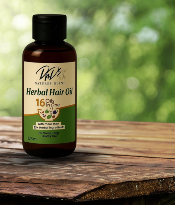 DnDs Herbal Hair Oil made from 16 pure herbal oils for hair growth and nourishment